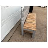 Shabby Chic Bench Made from Headboard and Pallet Wood