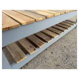 Shabby Chic Bench Made from Headboard and Pallet Wood