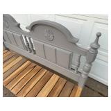 Shabby Chic Bench Made from Headboard and Pallet Wood