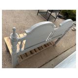 Shabby Chic Bench Made from Headboard and Pallet Wood