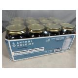 New Case of 12 Anchor Hocking 1 Quart Canning Jars with Lids - Wide Mouth