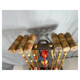 Vintage Croquet Set with Stand