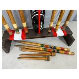 Vintage Croquet Set with Stand