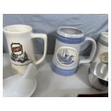 Assorted Collectibles, Steins, Wig, and More