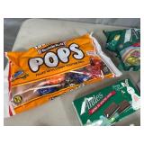 Assorted Candy, Blow Pops, Andes Mints, Tootsie Pops, and More