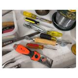 Hand Tools, Large Roll of Solder, Grease Gun, Soldering Gun, Etc