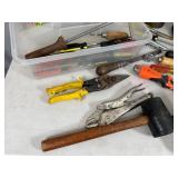Hand Tools, Large Roll of Solder, Grease Gun, Soldering Gun, Etc