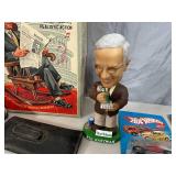 Assorted Collectibles, Vintage Hot Wheels, JFK Rocking Chair Figurine, Twins Posters, and More