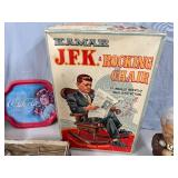 Assorted Collectibles, Vintage Hot Wheels, JFK Rocking Chair Figurine, Twins Posters, and More