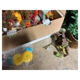 Assorted Faux Plants, Home Decoration, Hand Towels, Heavy Metal Shelf, and More