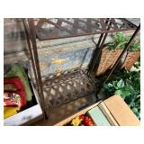 Assorted Faux Plants, Home Decoration, Hand Towels, Heavy Metal Shelf, and More