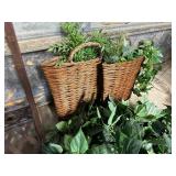 Assorted Faux Plants, Home Decoration, Hand Towels, Heavy Metal Shelf, and More