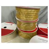 8 New Large Rolls of Decorative Wired Ribbon - $200 retail!
