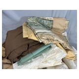 Assorted Quilts, Blankets, Sheets, Heated Blanket, Pillows, and More