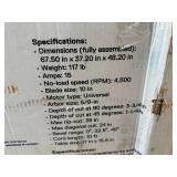 New Kobalt 10 inch Wet Tile Saw with Sliding Table and Stand - Missing One Panel