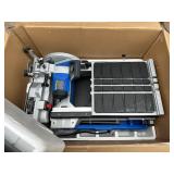 New Kobalt 10 inch Wet Tile Saw with Sliding Table and Stand - Missing One Panel