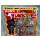 New 9 Pack of Ruby Chair Sliders