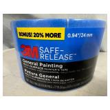 New 3 Pack of 3M Safe-Release Blue Painters Tape