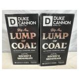 2 New Bars of Duke Cannon Lump of Coal Bar Soap