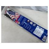 New 3 x 5 ft American Flag with Pole and Bracket