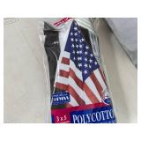 New 3 x 5 ft American Flag with Pole and Bracket