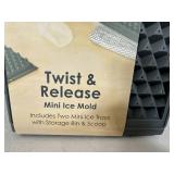New Tevolo Twist and Release Mini Ice Mold with Storage Bin and Scoop