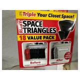 New Pack of 18 Ruby Space Triangles For Closet Organization