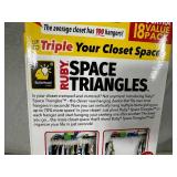 New Pack of 18 Ruby Space Triangles For Closet Organization