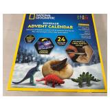 New National Geographic Dinosaur Advent Calendar with 24 Dinosaurs and T-Rex Tooth Replica