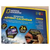 New National Geographic Dinosaur Advent Calendar with 24 Dinosaurs and T-Rex Tooth Replica