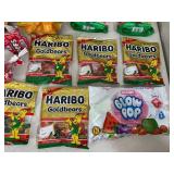 Assorted Candy, Haribo Gummies, Mango Chili Bears, Roca Chocolate Bites, Tootsie Pops, and More