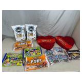 Assorted Candy, Turtles, Tootsie Pops, Fruit Chews, Sweet Chaos Popcorn, and More