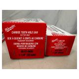 4 New Milwaukee Carbide Tooth Hole Saws - 4 Sizes