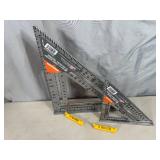 New Swanson 12 inch Speed Square, 7 inch Speed Square and 2 Line Levels