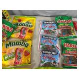 Assorted Candy, Haribo Gummies, Tootsie Rolls, Mamba, and More