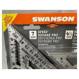 New Swanson 2 pc Speed Square Set - 7 inch and 4 1/2 inch.