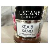 New 18 oz Tuscany Premium Candle with Essential Oils