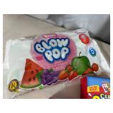 Assorted Candy, Haribo Gummies, Fruit Loops Cereal Straws, Blow Pops, Etc.