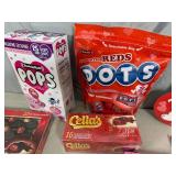 Assorted Candy, Dots, Chocolate Cherries, Tootsie Pops, Fruit Chews, and More