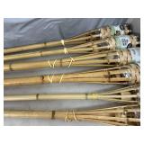 6 New Bamboo Tiki Torches