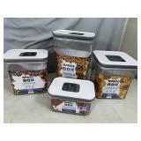 4 New Airtight Food Storage Containers