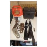 Trailer Towing Accessories Bundle with Chains, Hitches, and Mallberg Marine Straps