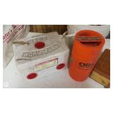 Vintage Fishing Gear Collection with Rods, Tackle Box, and Magic Worm Farm