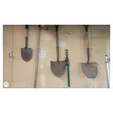 Set of 3 Used Garden Shovels and Spade