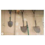 Set of 3 Used Garden Shovels and Spade
