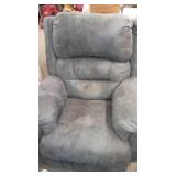 Gray Fabric Recliner Armchair