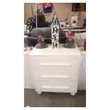 White Dresser with Two Matching Side Cabinets