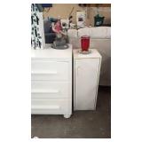 White Dresser with Two Matching Side Cabinets