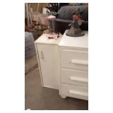 White Dresser with Two Matching Side Cabinets