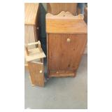 Wooden trash bin container/holder and Toilet paper container/holder